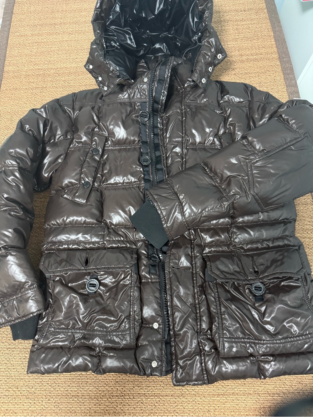 Moncler Puffer Jacket in Dark Brown